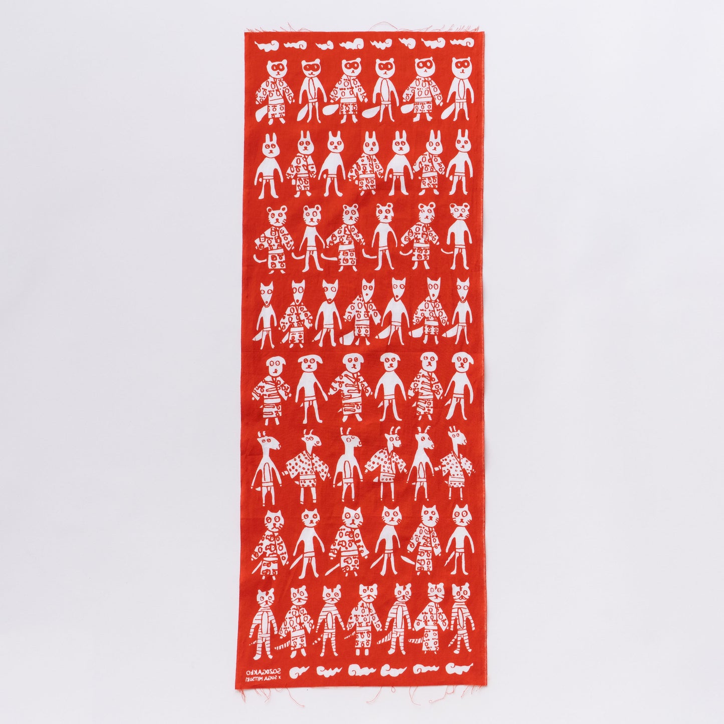 【新商品】手ぬぐい(江戸っ子動物たち)|本染め / 動物