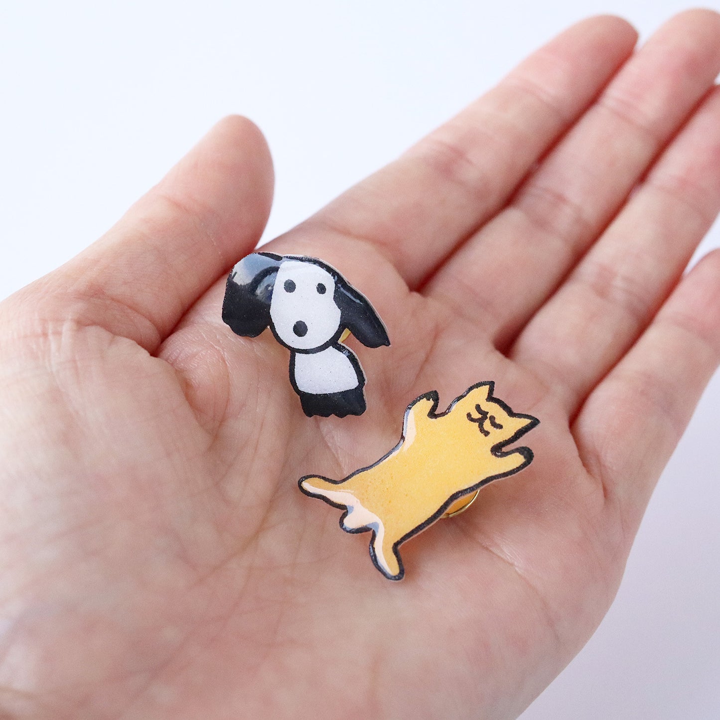 【新商品】想造楽工ピンバッジ:ニコニコネコ|ハンドメイド