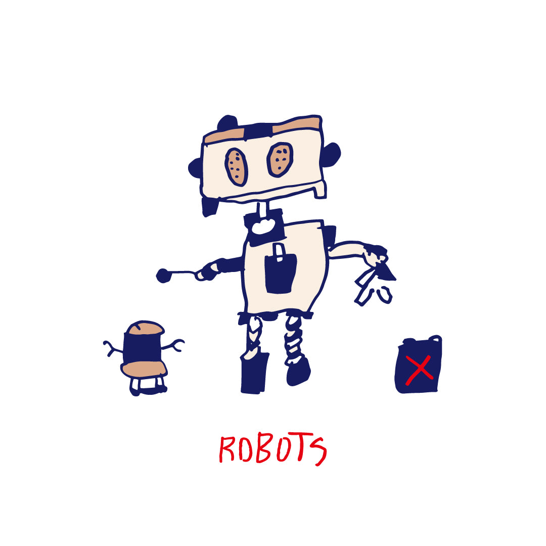 ロボットたちのロンT(こども)| 長袖 / コットン100%