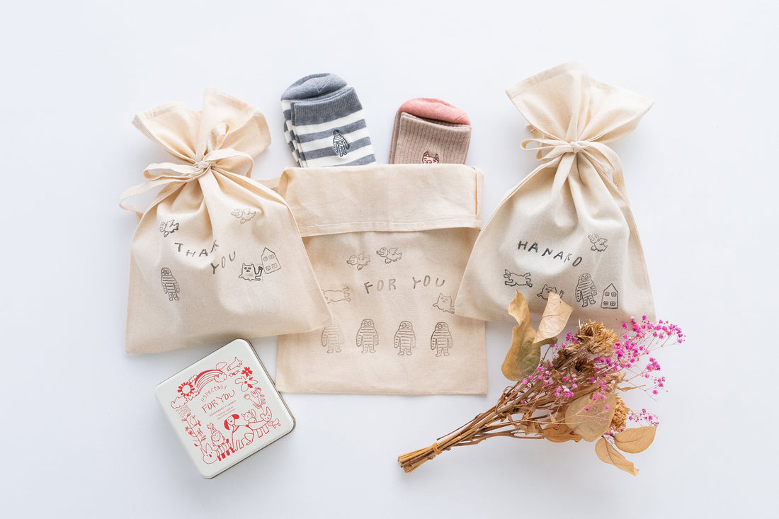 【お楽しみ企画】名入れ可能ギフト巾着はじめました！