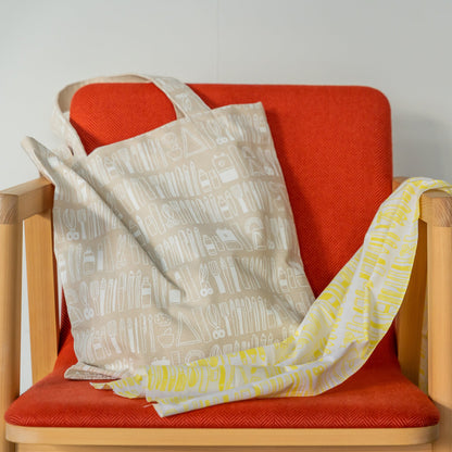 【数量限定】帆布の手作りトートバッグ｜文房具/ 生成色 / 帆布