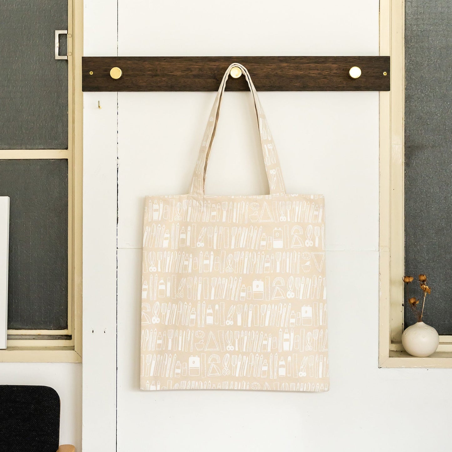 【数量限定】帆布の手作りトートバッグ｜文房具/ 生成色 / 帆布