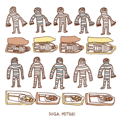 まるでクッキーみたいなミイラのミラー｜多摩産材【限定50個】2/6以降順次出荷