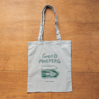 【新商品】カラートートバッグ｜ GOOD MORNING（ブルー/パープル/グレー）