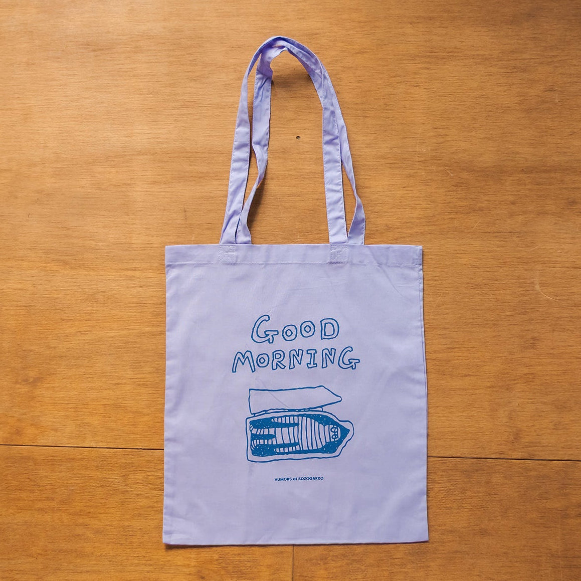【新商品】カラートートバッグ｜ GOOD MORNING（ブルー/パープル/グレー）