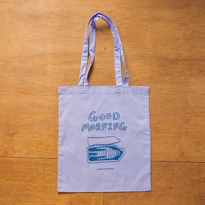 【新商品】カラートートバッグ｜ GOOD MORNING（ブルー/パープル/グレー）