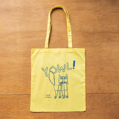 【新商品】カラートートバッグ｜ YOWL cat（ラズベリー/ネイビー/イエロー）