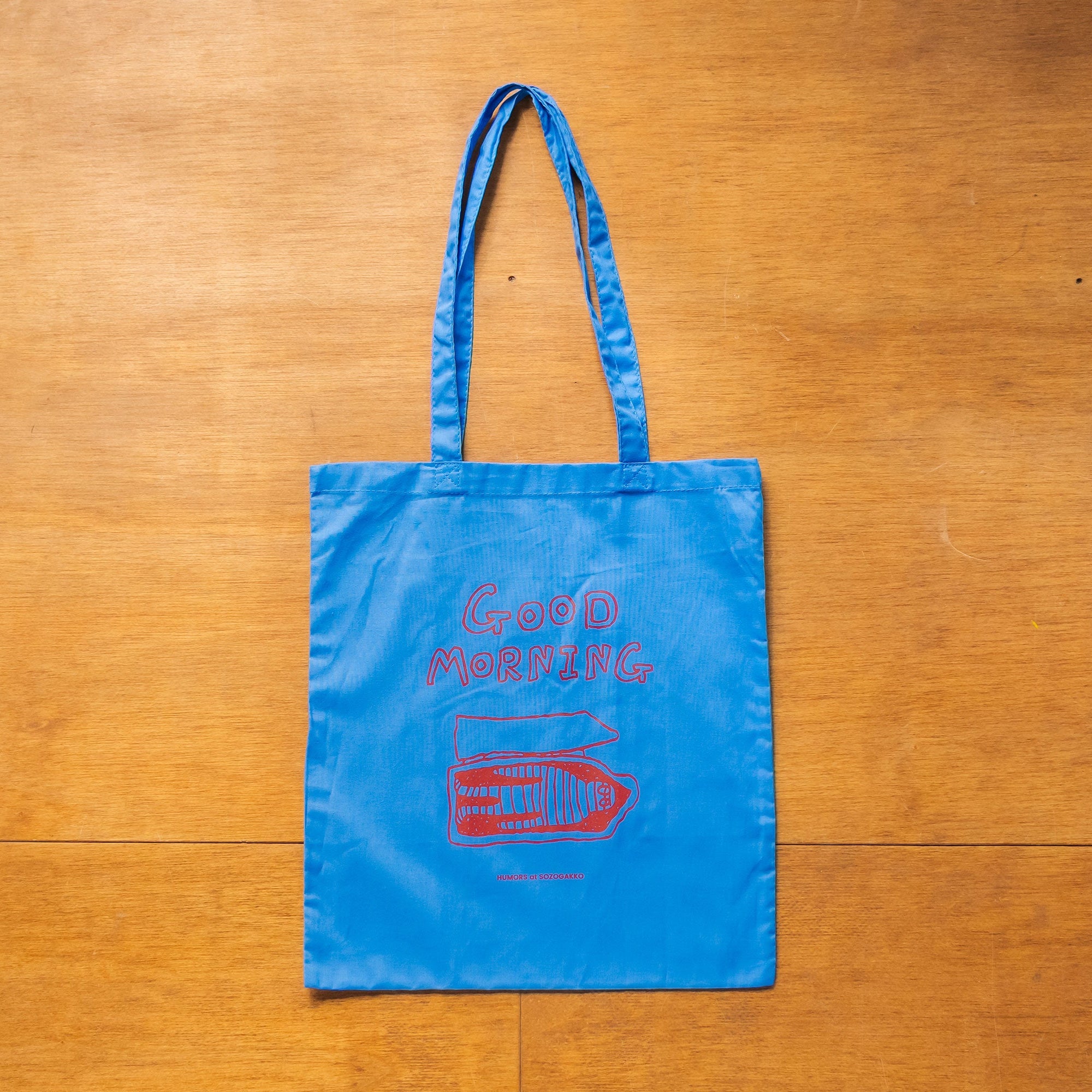 カラートートバッグ｜ GOOD MORNING（ブルー/パープル/グレー） – 想造
