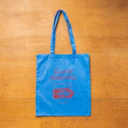 【新商品】カラートートバッグ｜ GOOD MORNING（ブルー/パープル/グレー）