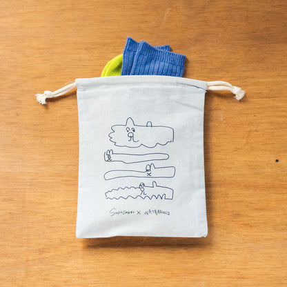 【新商品】猫たちの巾着｜猫 / ゆーもあず