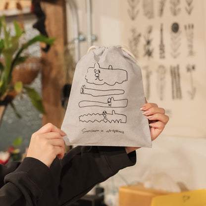 【新商品】猫たちの巾着｜猫 / ゆーもあず