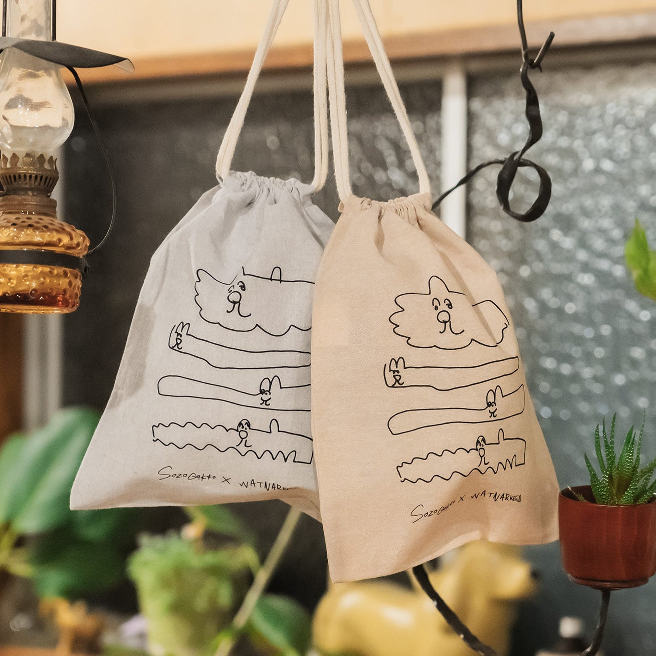 【新商品】猫たちの巾着｜猫 / ゆーもあず