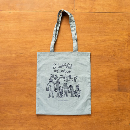 【新商品】折りたたミーラトート（I Love my unique family）｜ナイロン