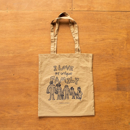 【新商品】折りたたミーラトート（I Love my unique family）｜ナイロン