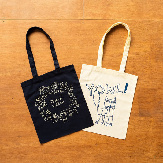 【新商品】ミニカラートート（YOWL cat / DOGGY WORLD）｜ねこ・いぬ