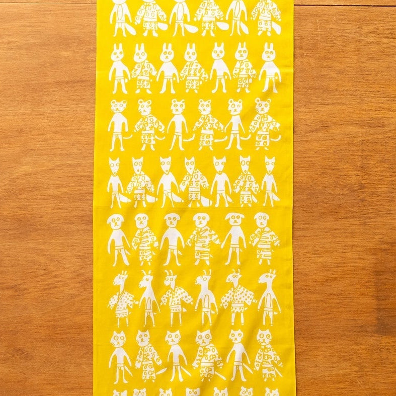 【新商品】手ぬぐい（江戸っ子動物たち）｜本染め / 動物