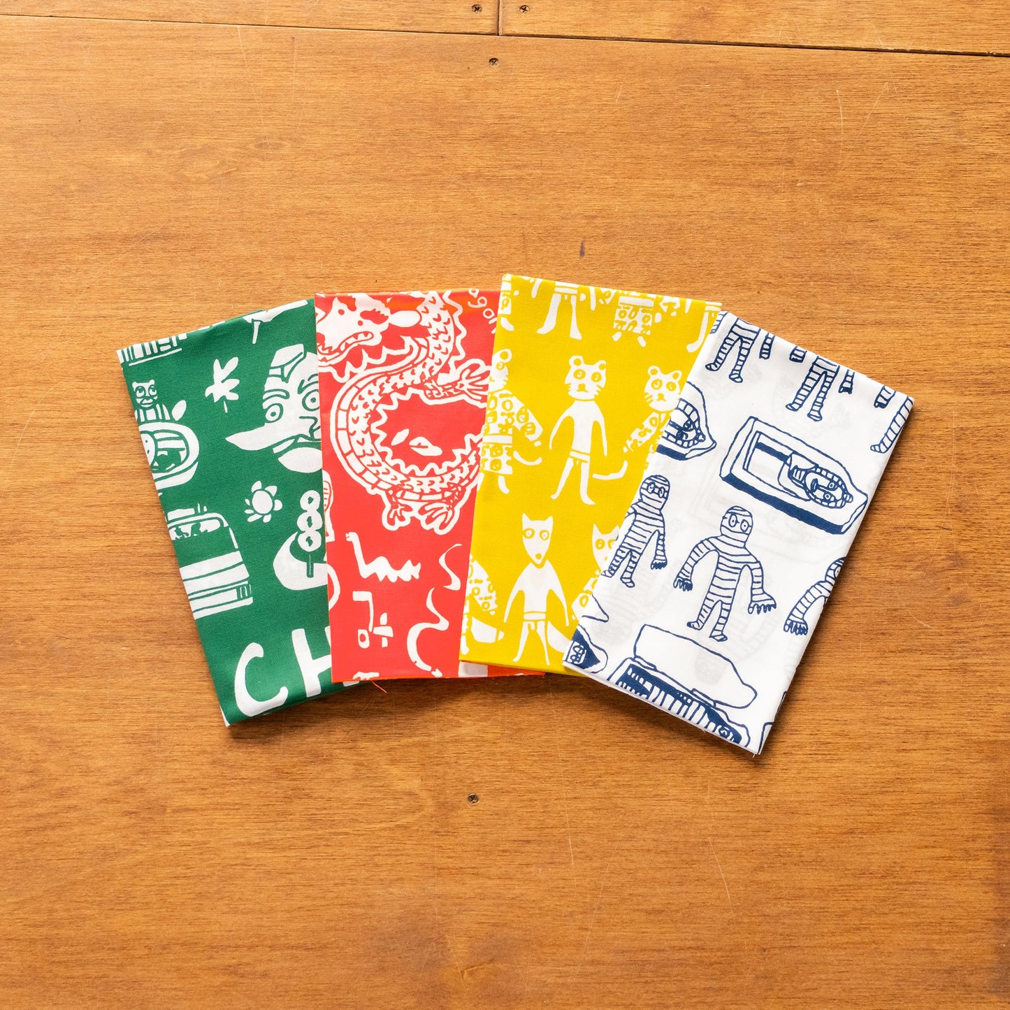【新商品】手ぬぐい（江戸っ子動物たち）｜本染め / 動物