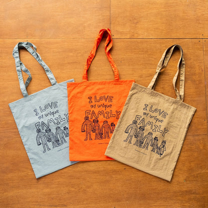 【新商品】折りたたミーラトート（I Love my unique family）｜ナイロン
