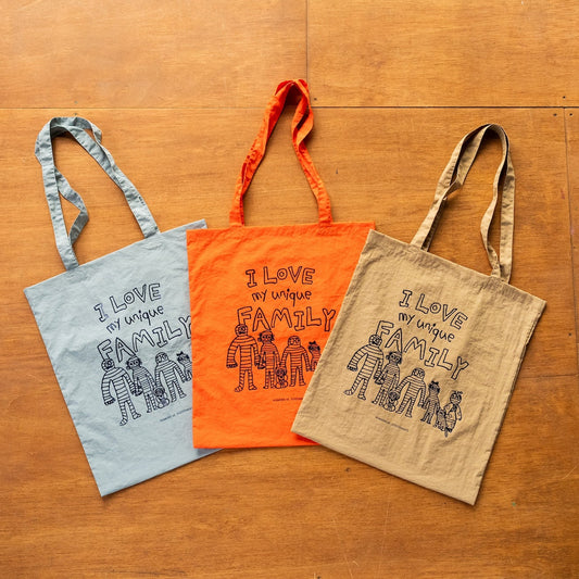【新商品】折りたたミーラトート（I Love my unique family）｜ナイロン