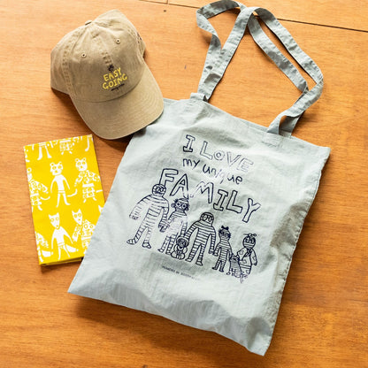 【新商品】折りたたミーラトート（I Love my unique family）｜ナイロン