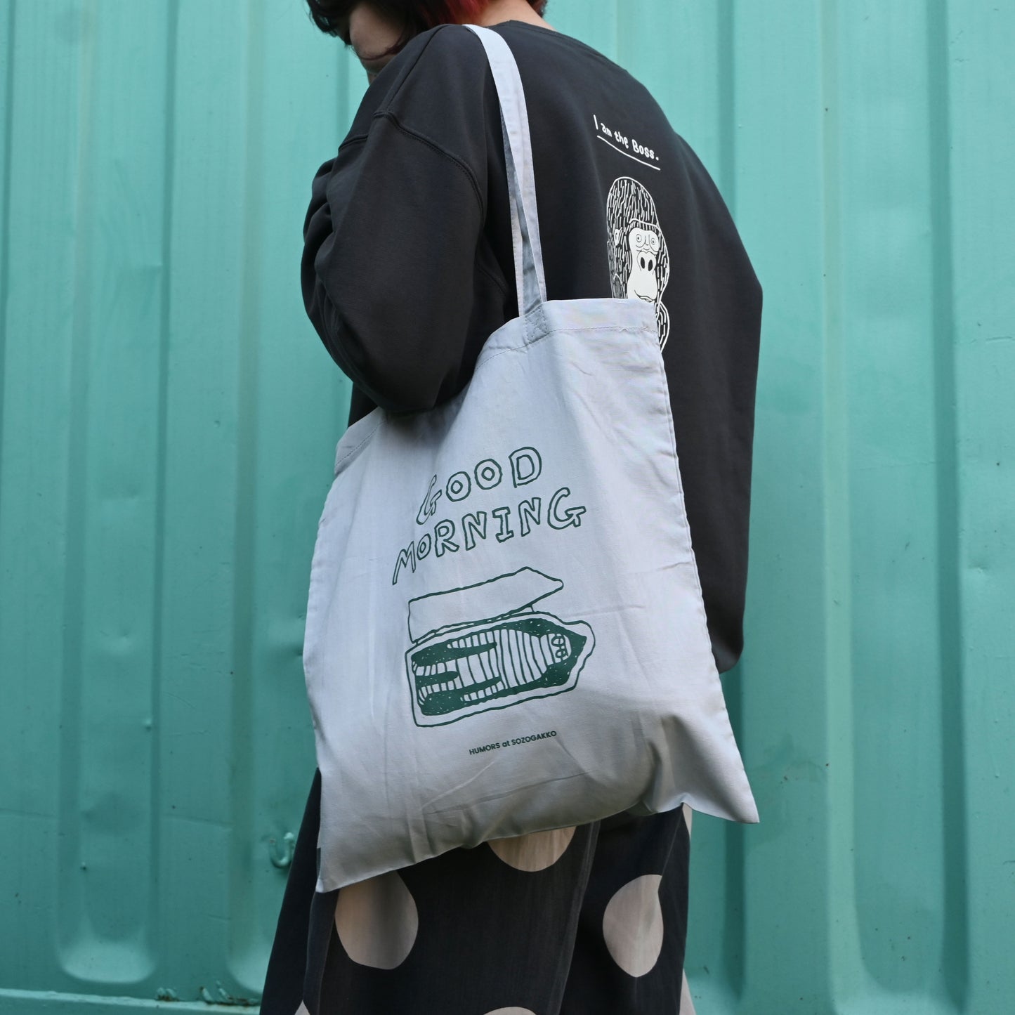 【新商品】カラートートバッグ｜ GOOD MORNING（ブルー/パープル/グレー）