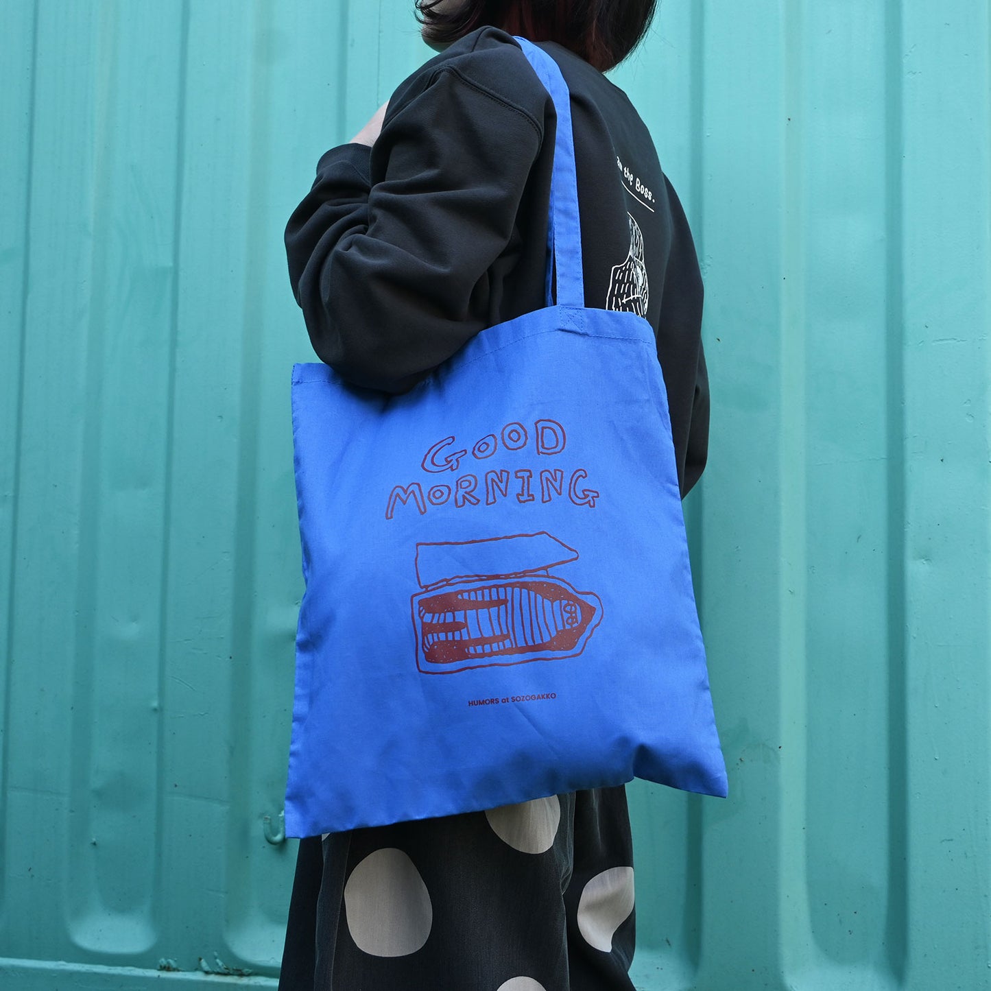 【新商品】カラートートバッグ｜ GOOD MORNING（ブルー/パープル/グレー）