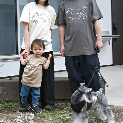 【新商品】デイリーこどもTシャツ（ステゴサウルス 110㎝/120㎝）｜恐竜シリーズ（2点以上購入で500円オフ対象）