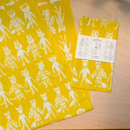 【新商品】手ぬぐい（江戸っ子動物たち）｜本染め / 動物