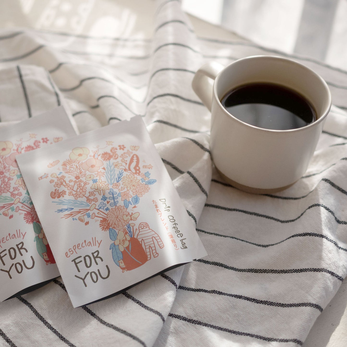 【ギフトセット】ハンカチとコーヒーのセット（クリックポスト対応）