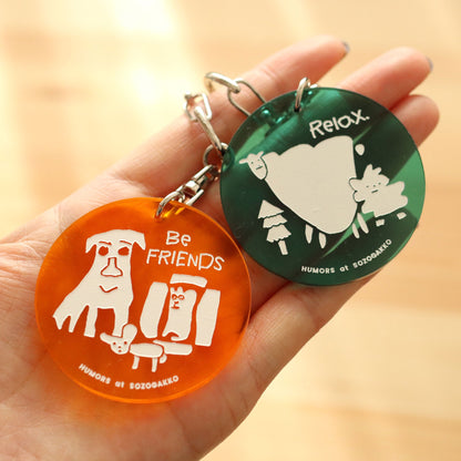 【新商品】アクリルキーホルダー（グリーン）｜リラックスひつじ＆イスっち