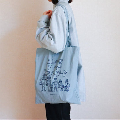 【新商品】折りたたミーラトート（I Love my unique family）｜ナイロン
