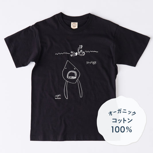 【お値下げ】オーガニックコットンTシャツ（ SHARK）｜サメ / 海
